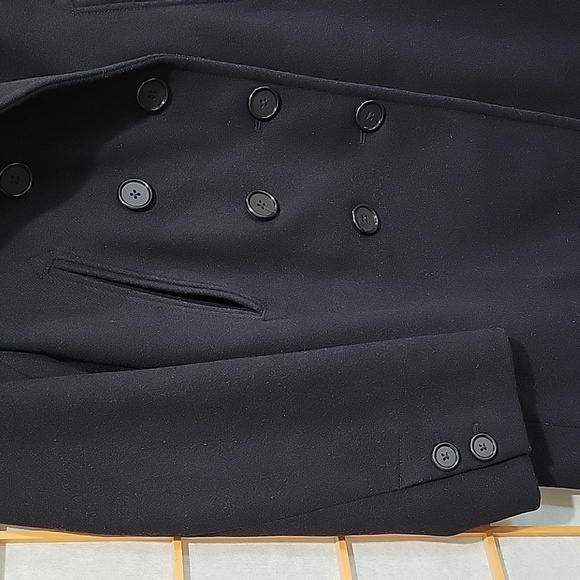 J. Crew black double breasted wool and thinsulate peacoat - Picture 3 of 13